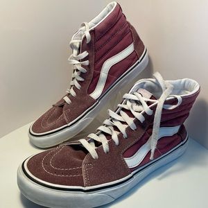 Vans High Top - Old Skool Suede & Canvas Men’s SK8 Shoes 9.5 - Maroon